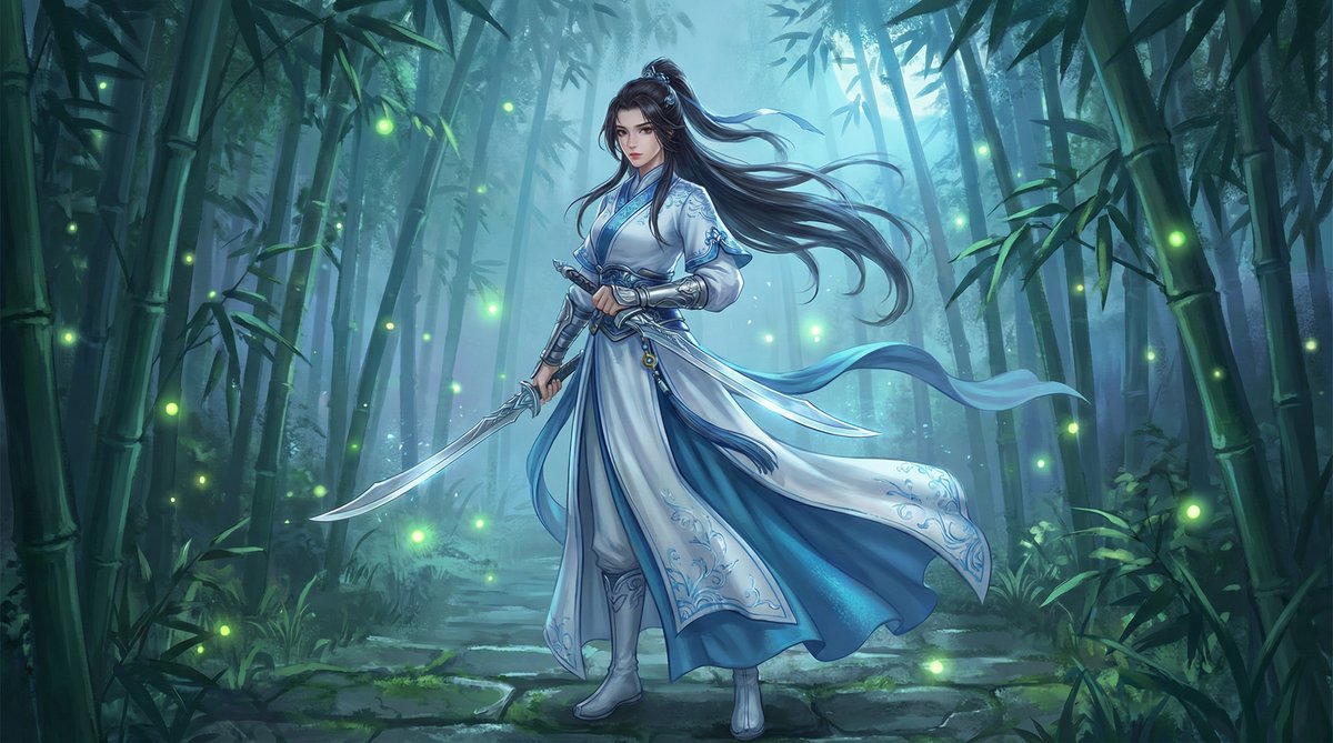 糖心vlog原创视频-竹林剑舞